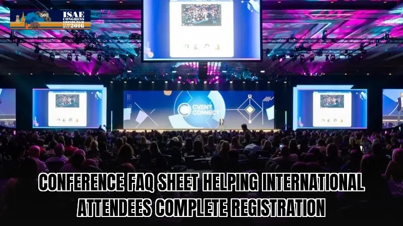 Conference FAQ sheet helping international attendees complete registration