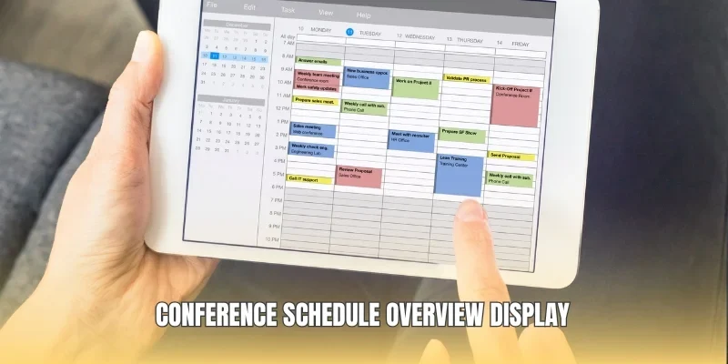 Conference schedule overview display