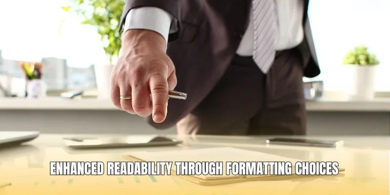 Enhanced readability through formatting choices