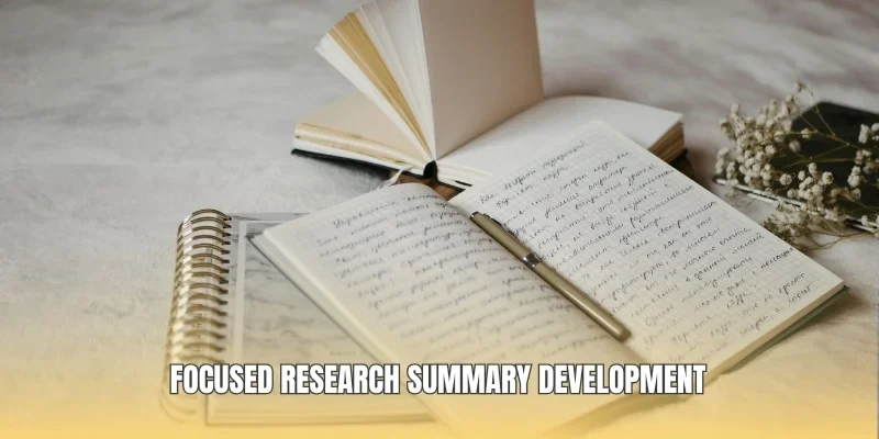 Focused research summary development