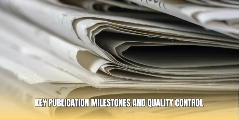Key publication milestones and quality control