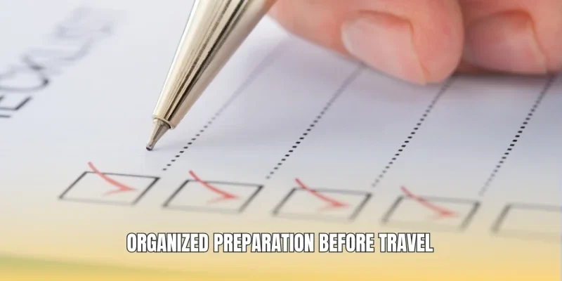 Organized preparation before travel