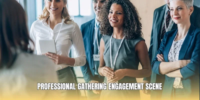Professional gathering engagement scene