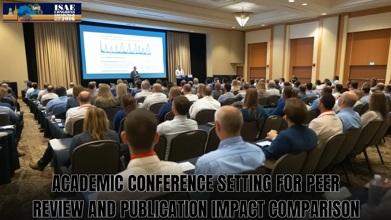 Academic conference setting for peer review and publication impact comparison