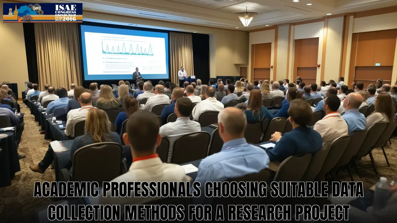 Academic professionals choosing suitable data collection methods for a research project